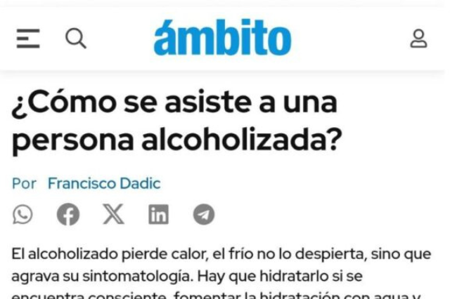 Como se asiste a una persona alcoholizada